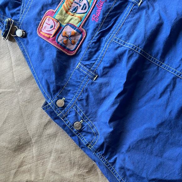 Vintage 1990s 🩷 BARBIE 🩷 Nylon Overall Jumper Dress Girls SZ 10 - Picture 8 of 9